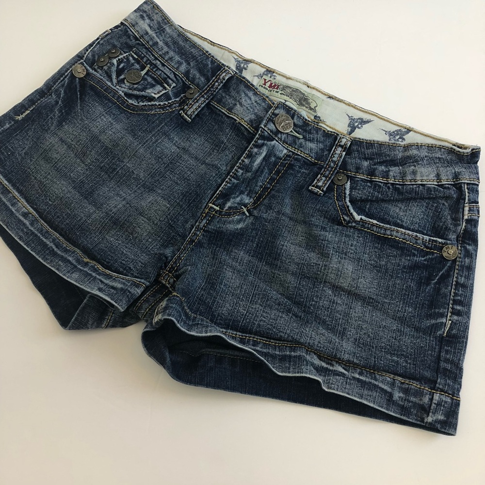 YMI Los Angeles Denim Jean Shorts Cute Size 5